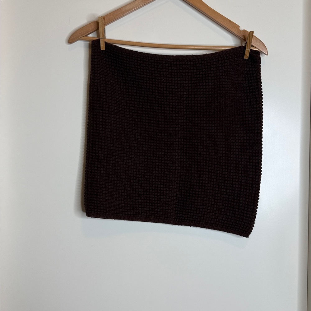 TNA Burgundy Infinity Knitted Scarf